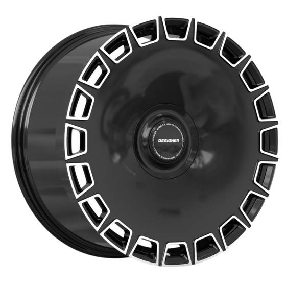 DESIGNER LX-06 forged wheel in Gloss Black Milled finish