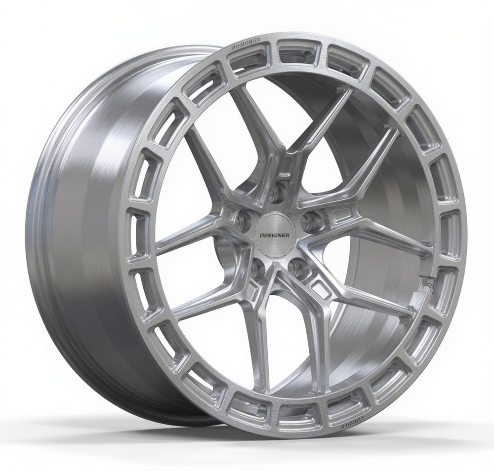 DESIGNER Vector forged wheel in Brushed Clear finish